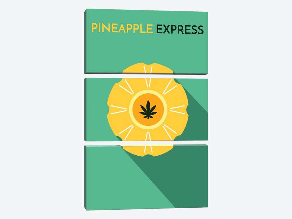 Pineapple Express Minimalist Poster by Popate 3-piece Canvas Art