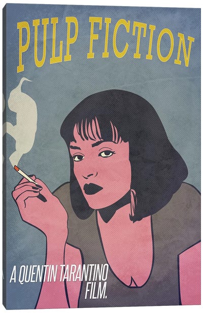 Pulp Fiction Alternative Poster Canvas Art Print - Crime & Gangster Movie Art