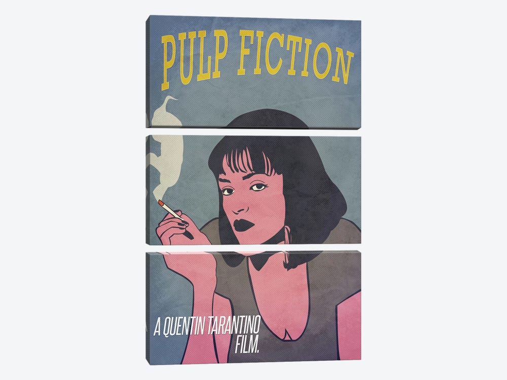 Pulp Fiction Alternative Poster by Popate 3-piece Canvas Art