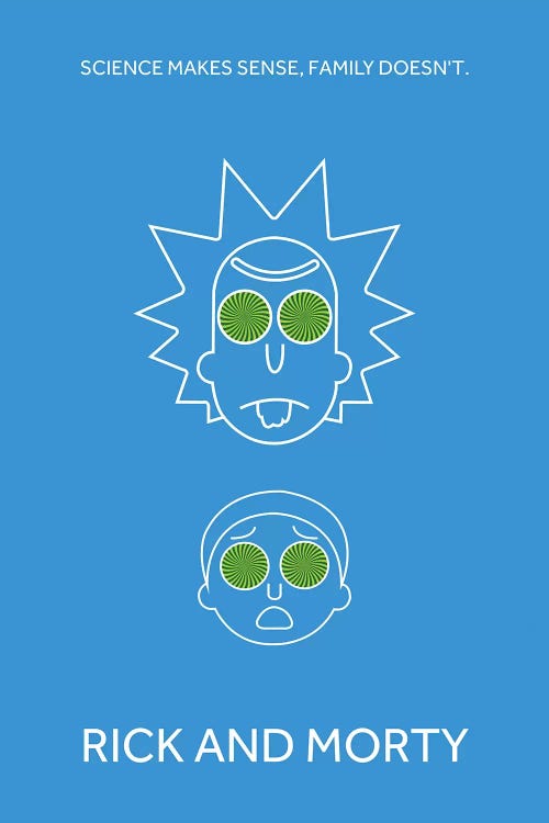 Rick And Morty Minimalist Poster