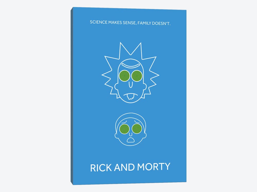 Rick And Morty Minimalist Poster by Popate 1-piece Art Print
