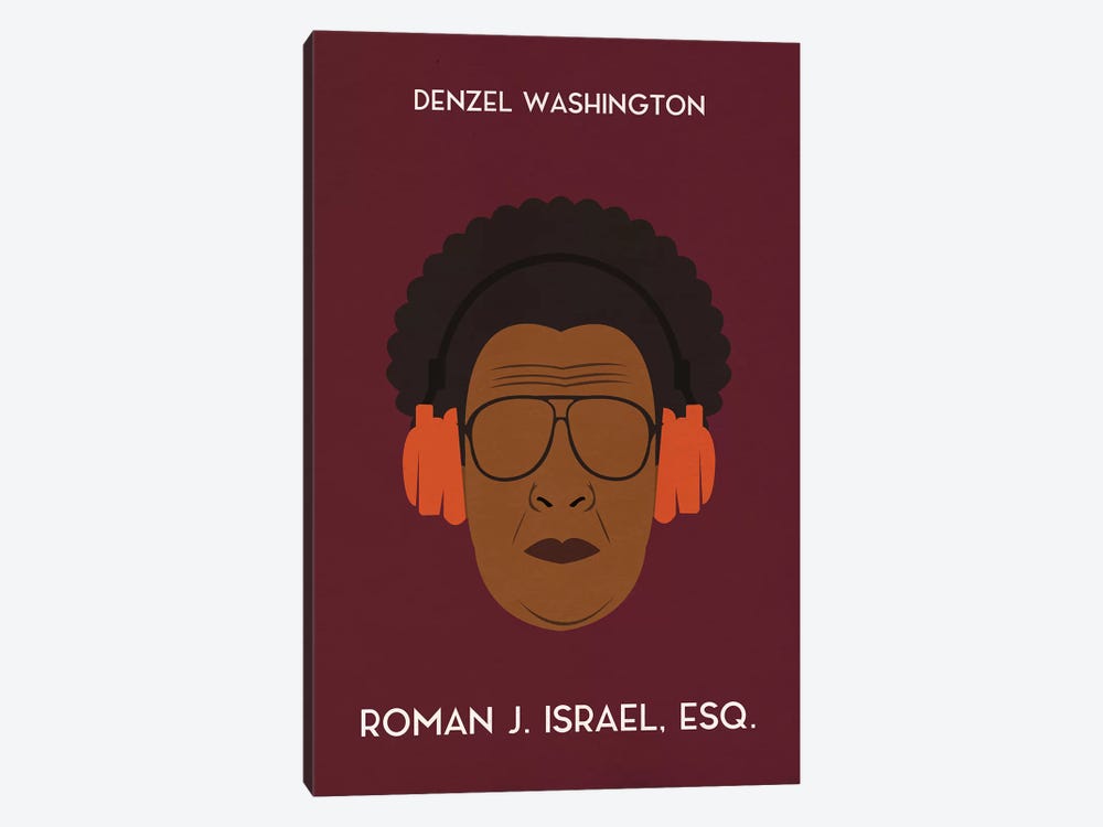 Roman J. Israel Esq. Minimal Poster by Popate 1-piece Canvas Wall Art