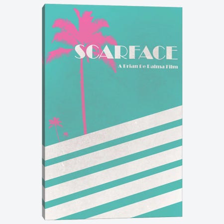 Scarface Vintage Poster Canvas Print #PTE65} by Popate Canvas Print
