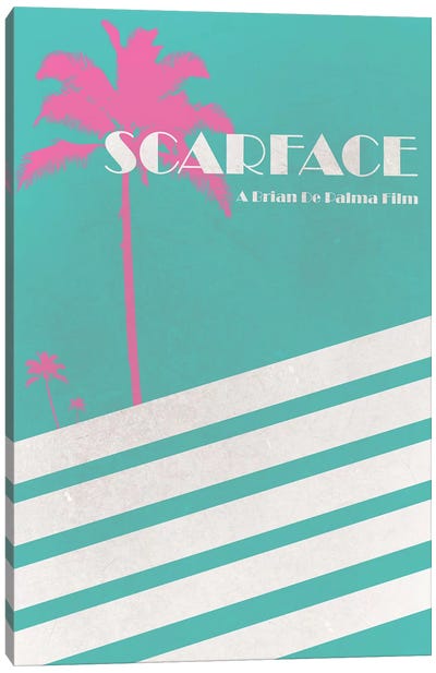 Scarface Vintage Poster Canvas Art Print - Drama Movie Art