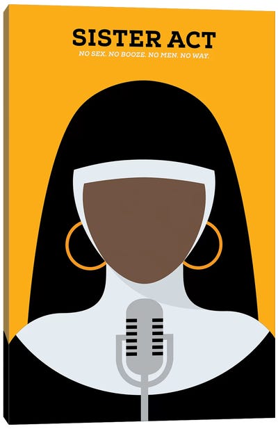 Sister Act Minimalist Poster Canvas Art Print - Movie & Television Character Art