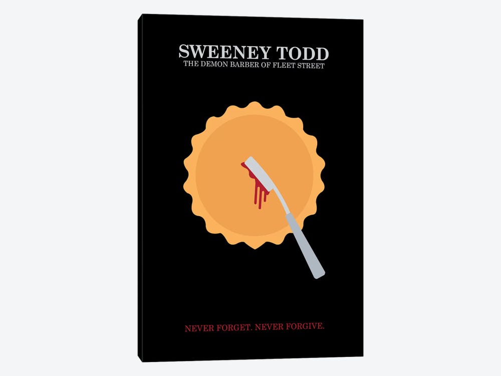Sweeney Todd Minimalist Poster by Popate 1-piece Canvas Art Print