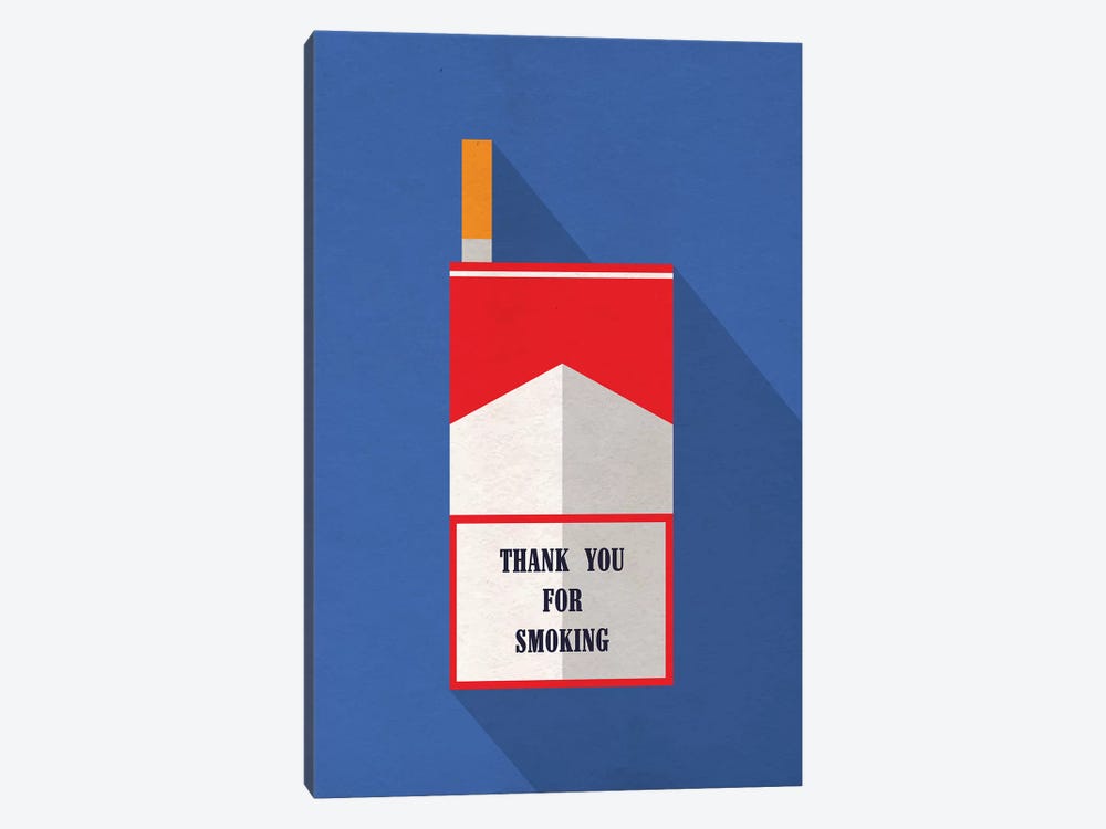 Thank You For Smoking Minimalist Poster by Popate 1-piece Canvas Print
