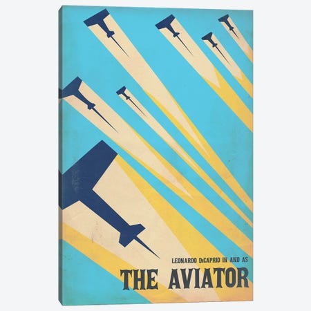 The Aviator Vintage Poster Canvas Print #PTE71} by Popate Canvas Print