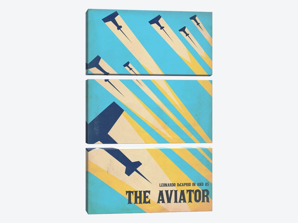 The Aviator Vintage Poster by Popate 3-piece Canvas Wall Art