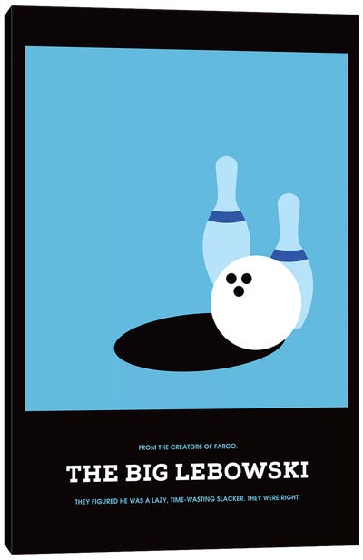 The Big Lebowski Minimalist Poster I Canvas Art Print - Bowling
