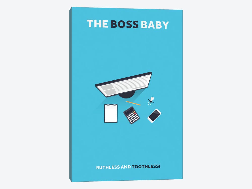 The Boss Baby Minimalist Poster by Popate 1-piece Canvas Artwork
