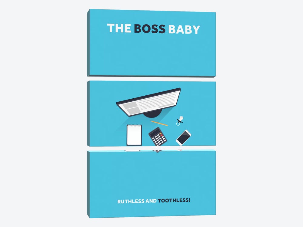 The Boss Baby Minimalist Poster by Popate 3-piece Canvas Wall Art
