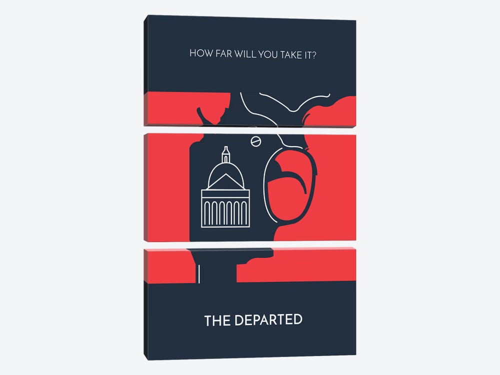 The Departed Minimalist Poster by Popate 3-piece Art Print