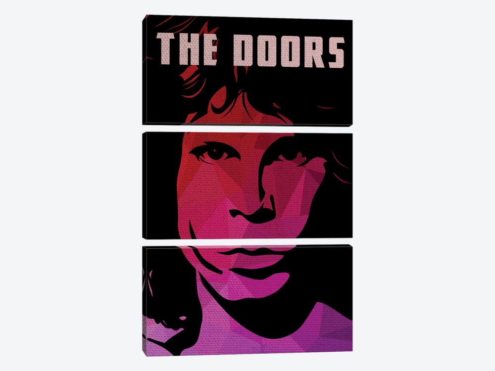 The Doors Jim Morrison Portrait by Popate 3-piece Canvas Art Print