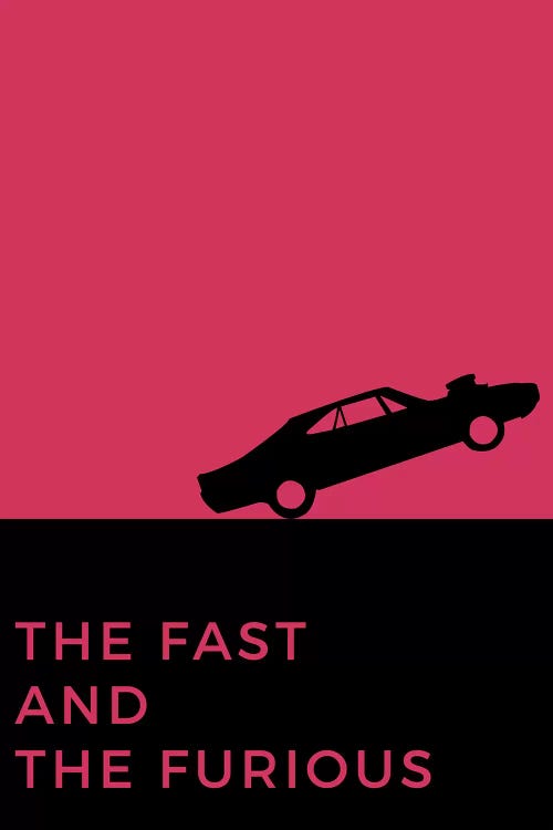 The Fast And The Furious Alt Movie Poster Wall Painting Home Decoration 