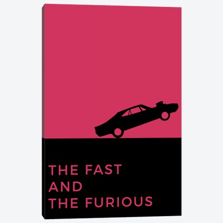 The Fast And The Furious Minimalist Poster Canvas Print #PTE79} by Popate Canvas Print