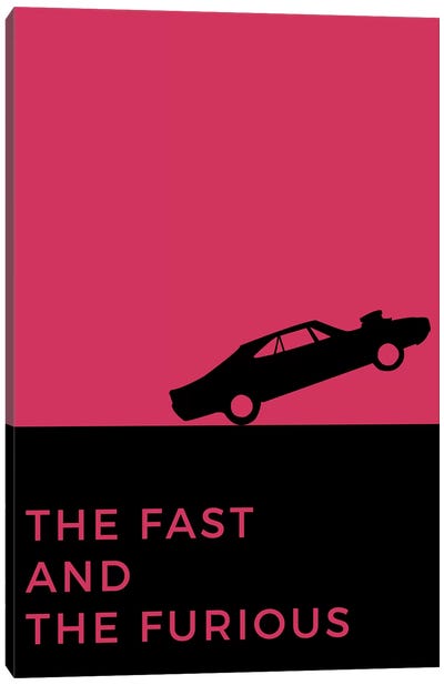 The Fast And The Furious Minimalist Poster Canvas Art Print - Movie Lover