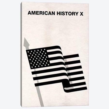 American History X Minimalist Poster Canvas Print #PTE7} by Popate Canvas Art