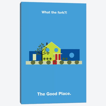 The Good Place Minimalist Poster Canvas Print #PTE81} by Popate Canvas Art