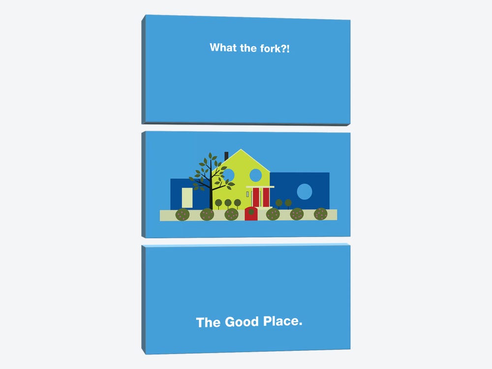 The Good Place Minimalist Poster by Popate 3-piece Canvas Art Print