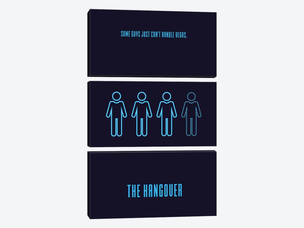 The Hangover Minimalist Poster by Popate 3-piece Art Print