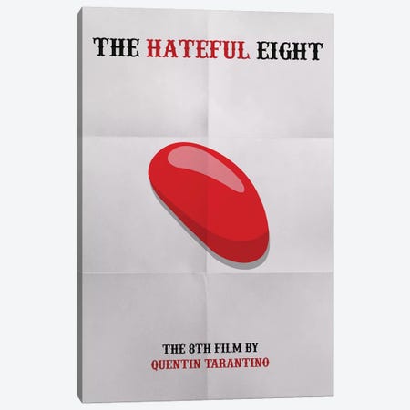 The Hateful Eight Minimalist Poster Canvas Print #PTE86} by Popate Canvas Print
