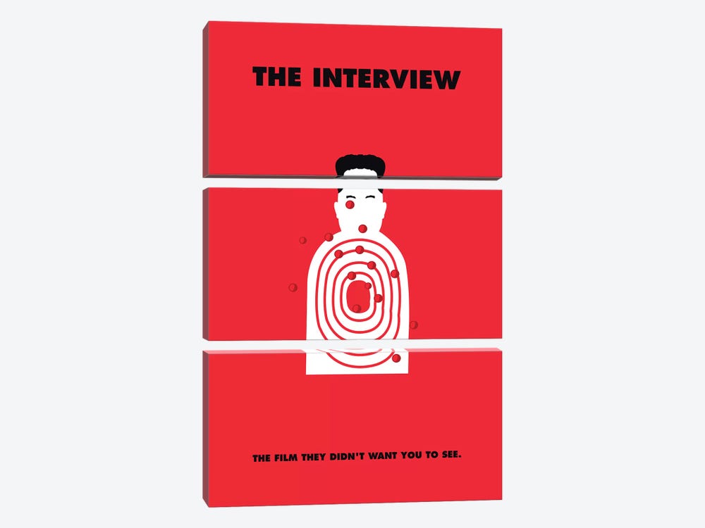 The Interview Minimalist Poster by Popate 3-piece Canvas Print