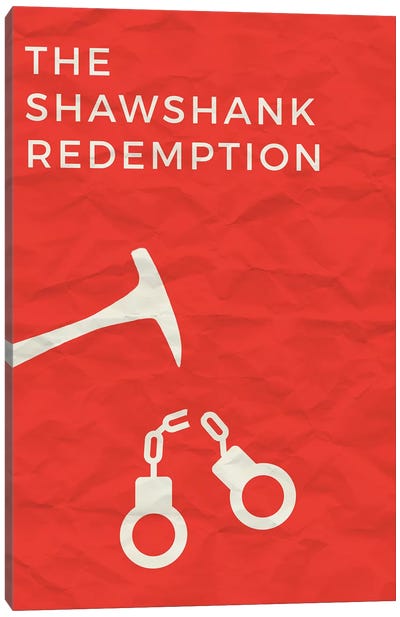 The Shawshank Redemption Minimalist Poster Canvas Art Print - Crime & Gangster Movie Art