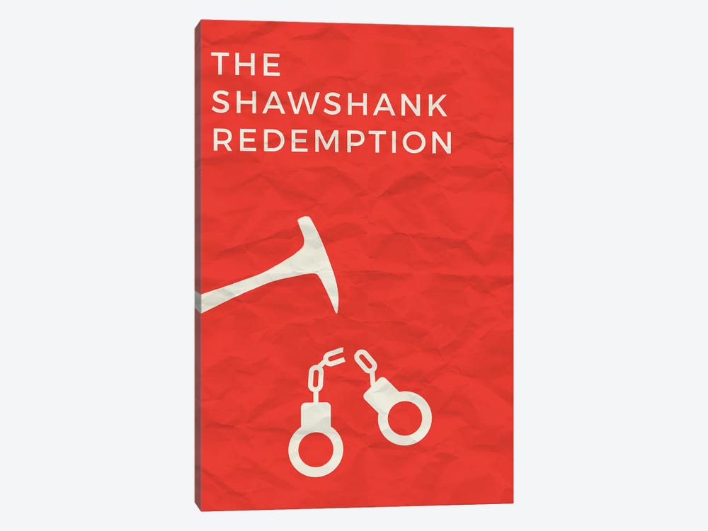The Shawshank Redemption Minimalist Poster by Popate 1-piece Canvas Wall Art