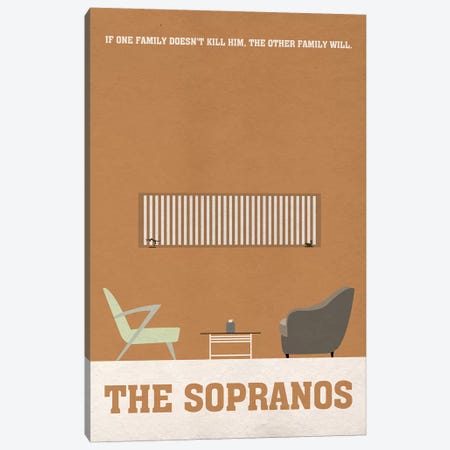 The Sopranos Minimalist Poster I Canvas Print #PTE92} by Popate Canvas Art Print