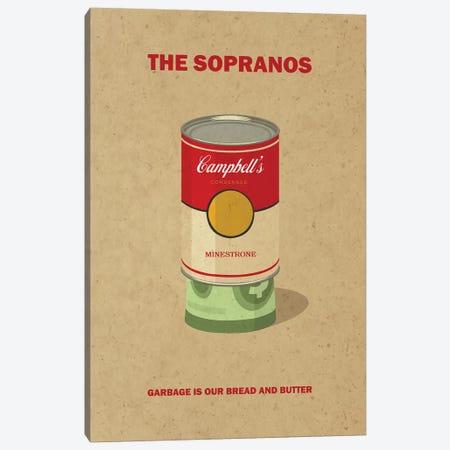 The Sopranos Minimalist Poster II Canvas Print #PTE93} by Popate Canvas Art Print