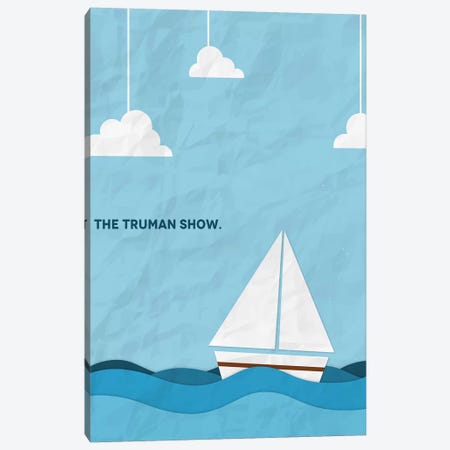 The Truman Show Minimalist Poster Canvas Print #PTE94} by Popate Canvas Wall Art