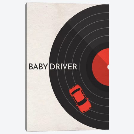 Baby Driver Minimalist Poster Canvas Print #PTE9} by Popate Canvas Print