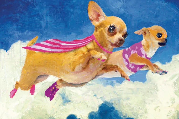 Chick Chihuahua And Darlene by Porter Hastings wall art