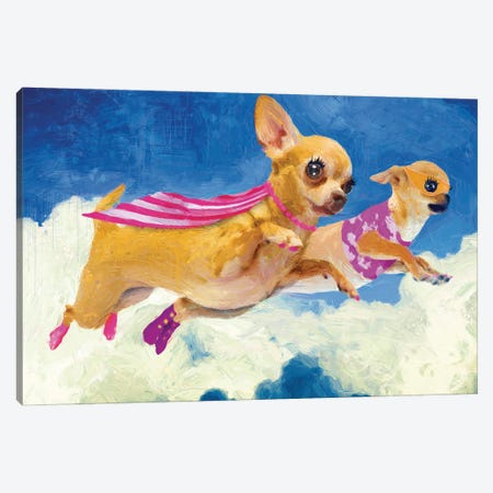 Chick Chihuahua And Darlene Canvas Print #PTH6} by Porter Hastings Art Print