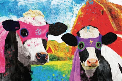 Lightning Girl And Tina by Porter Hastings canvas print