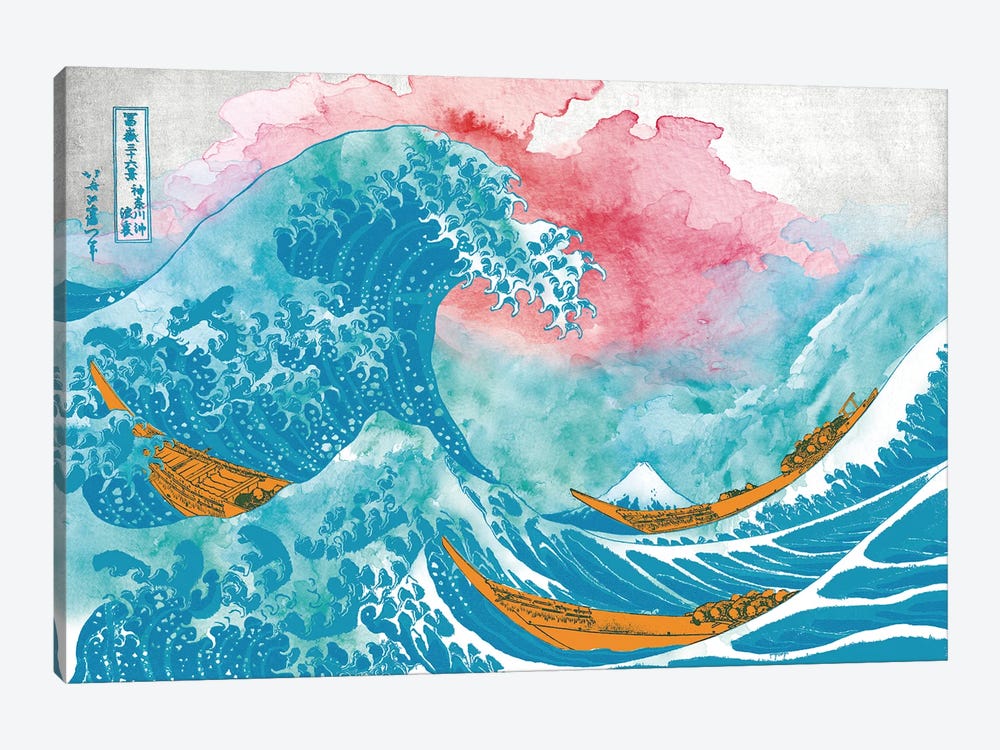 The Great Teal Wave by Porter Hastings 1-piece Canvas Wall Art