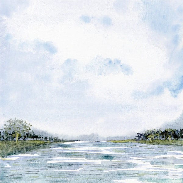 Patti Bishop: Blue Green Waterway I by Patti Bishop