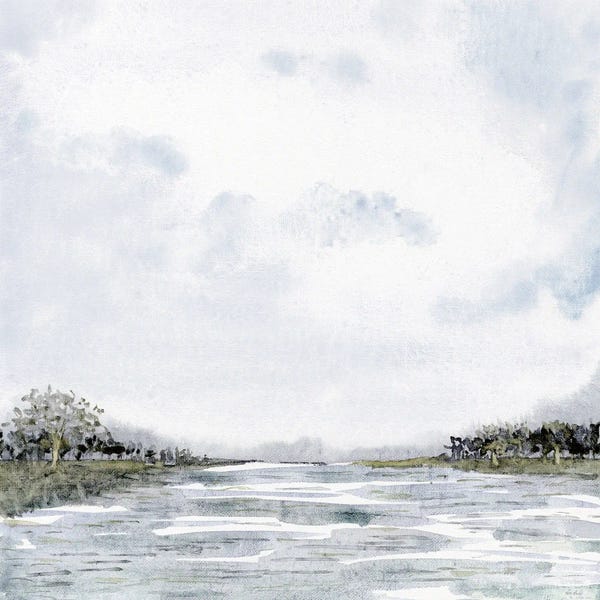 Patti Bishop: Blue Green Waterway II by Patti Bishop