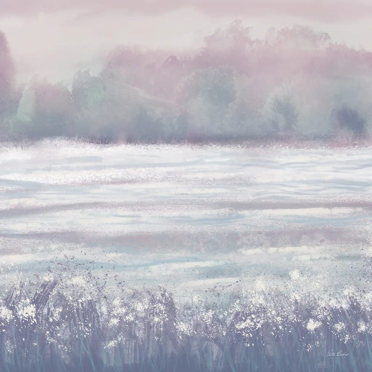 Dusty Pink Blue Lake I by Patti Bishop wall art