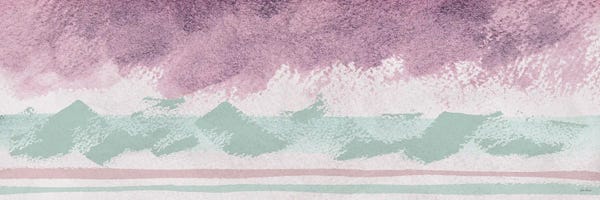 Patti Bishop: Pink Green Modern III by Patti Bishop