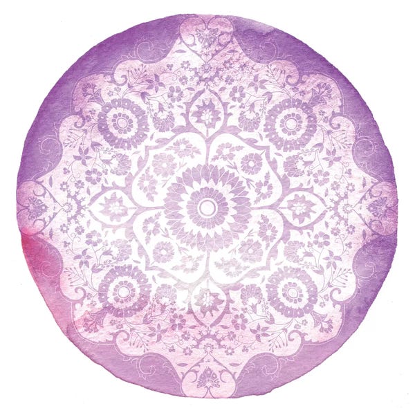 Mandalas: Violet Medallion by 5by5collective