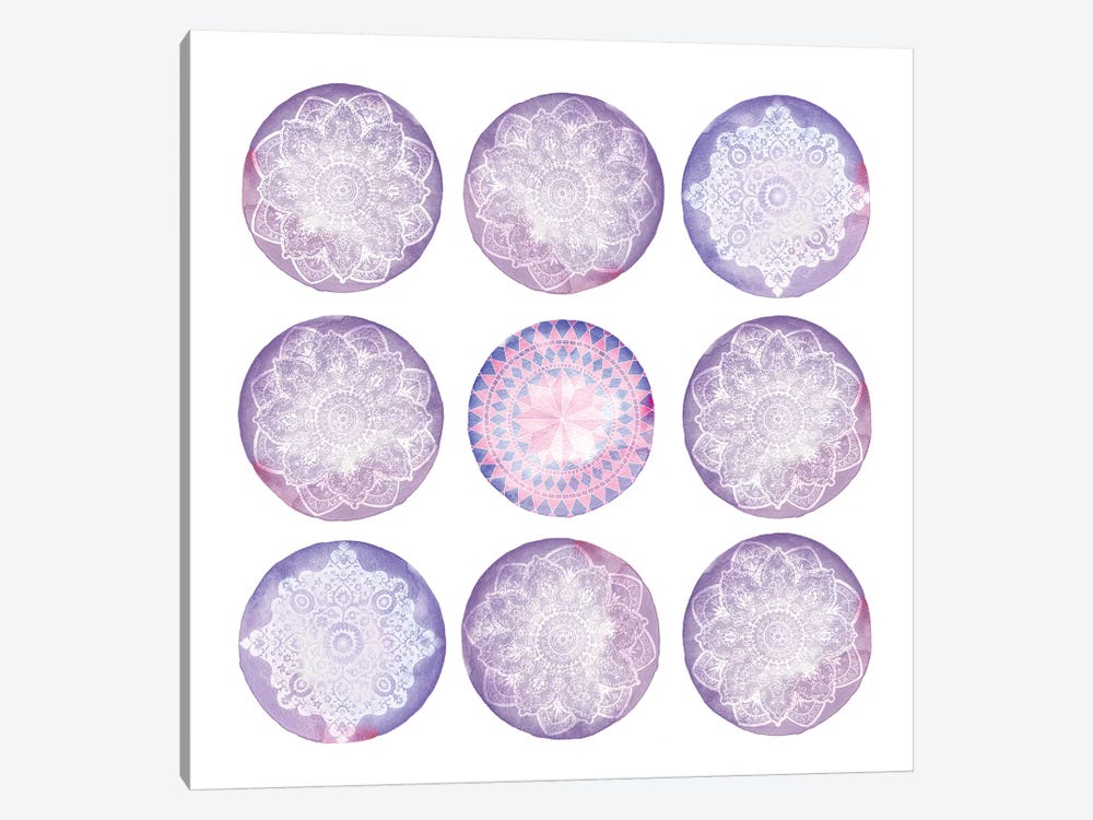 Lilac Droplets 1-piece Canvas Artwork