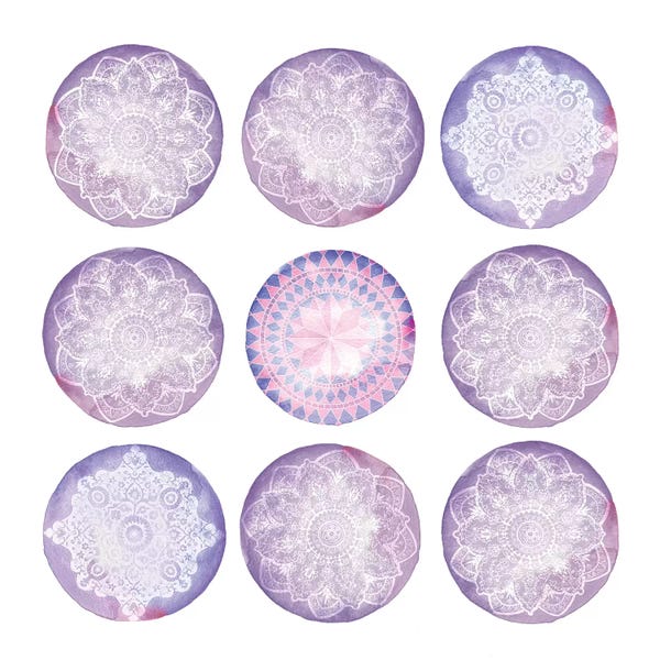 Mandalas: Lilac Droplets by 5by5collective