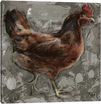 Red Hen Canvas Art Print
