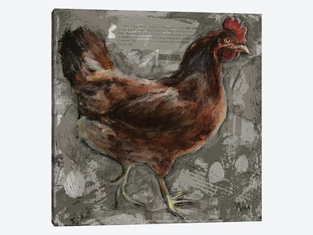 Red Hen by Patti Mann 1-piece Canvas Artwork
