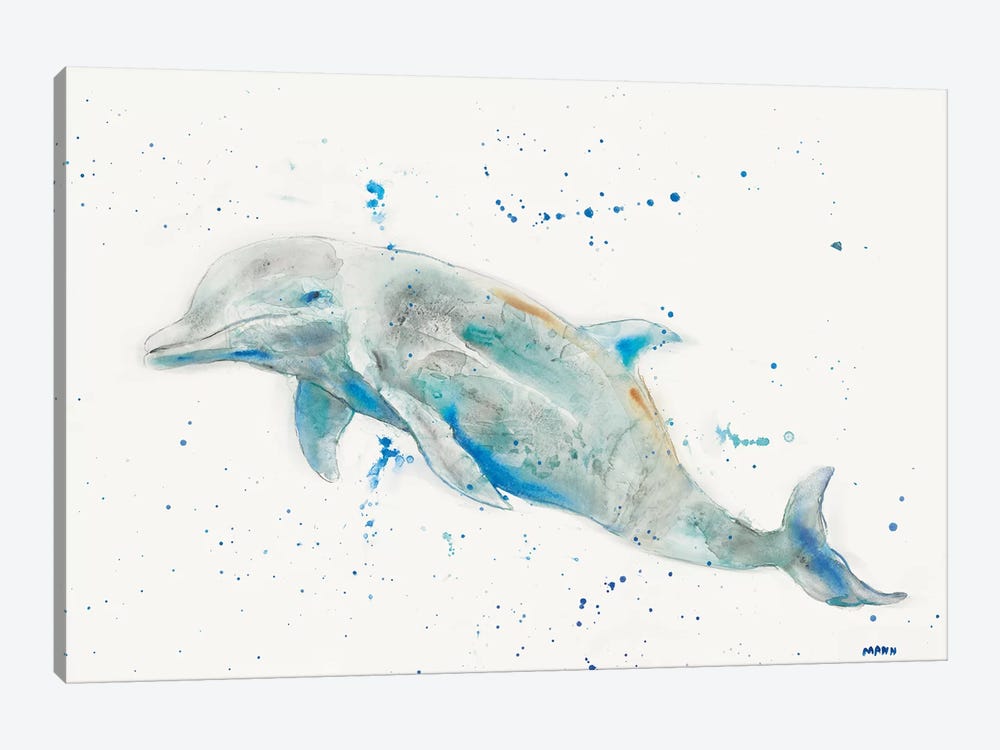 Dolphin by Patti Mann 1-piece Canvas Print