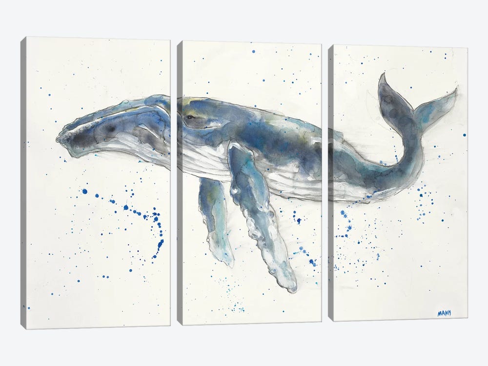 Humpback Whale by Patti Mann 3-piece Canvas Art