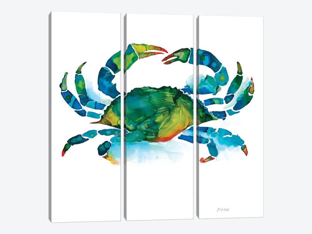 Crab by Patti Mann 3-piece Canvas Wall Art