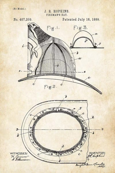 Engineering & Machinery Blueprints: Firefighter Helmet by Patent77